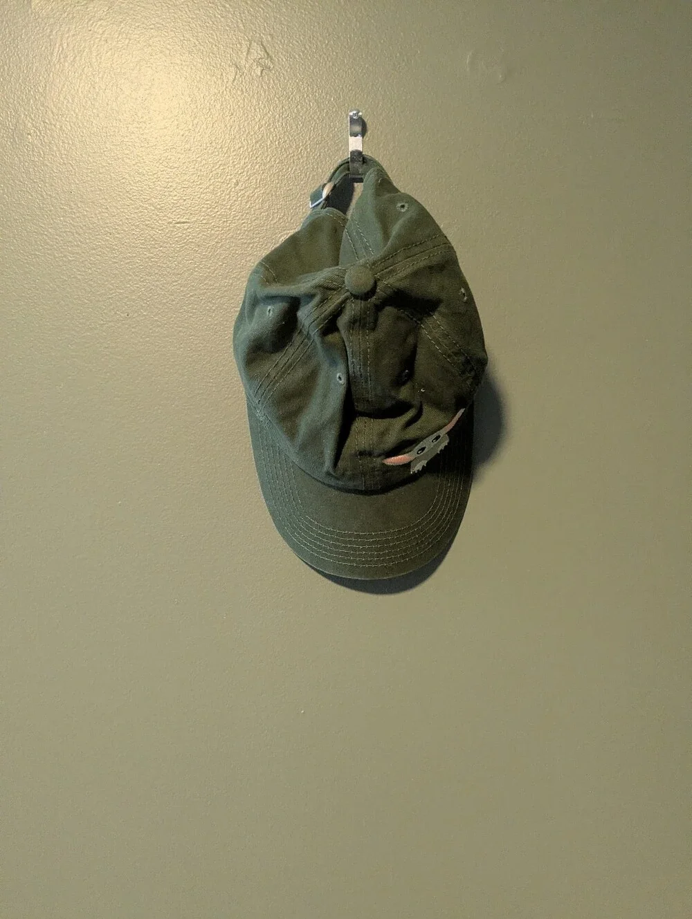 Dark Green Baby Yoda Embroidered Baseball Cap